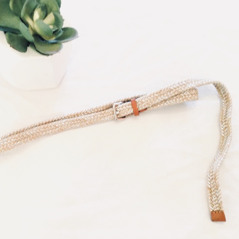 J crew gold belt size small